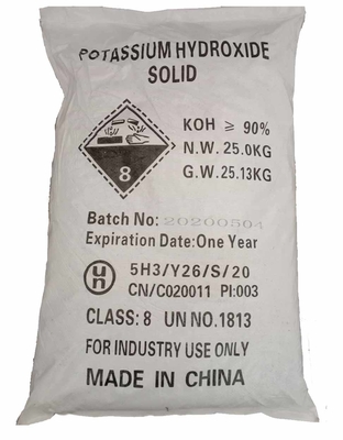 Flocons KOH Potassium Hydroxide For Detergents 1310-58-3 de 90%